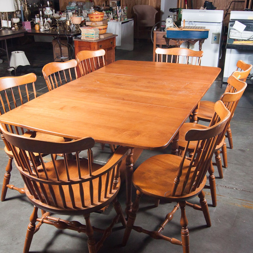 S. Bent and Bros. Maple Dining Room Set