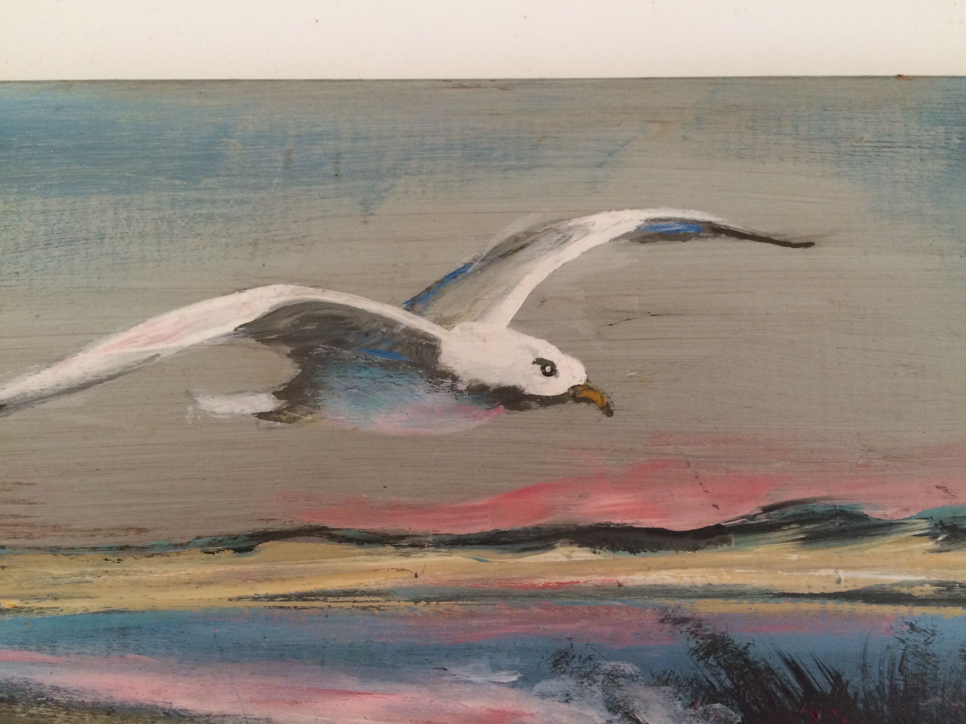 Set of Original Oil Paintings on Wood Planks by R E Parsons