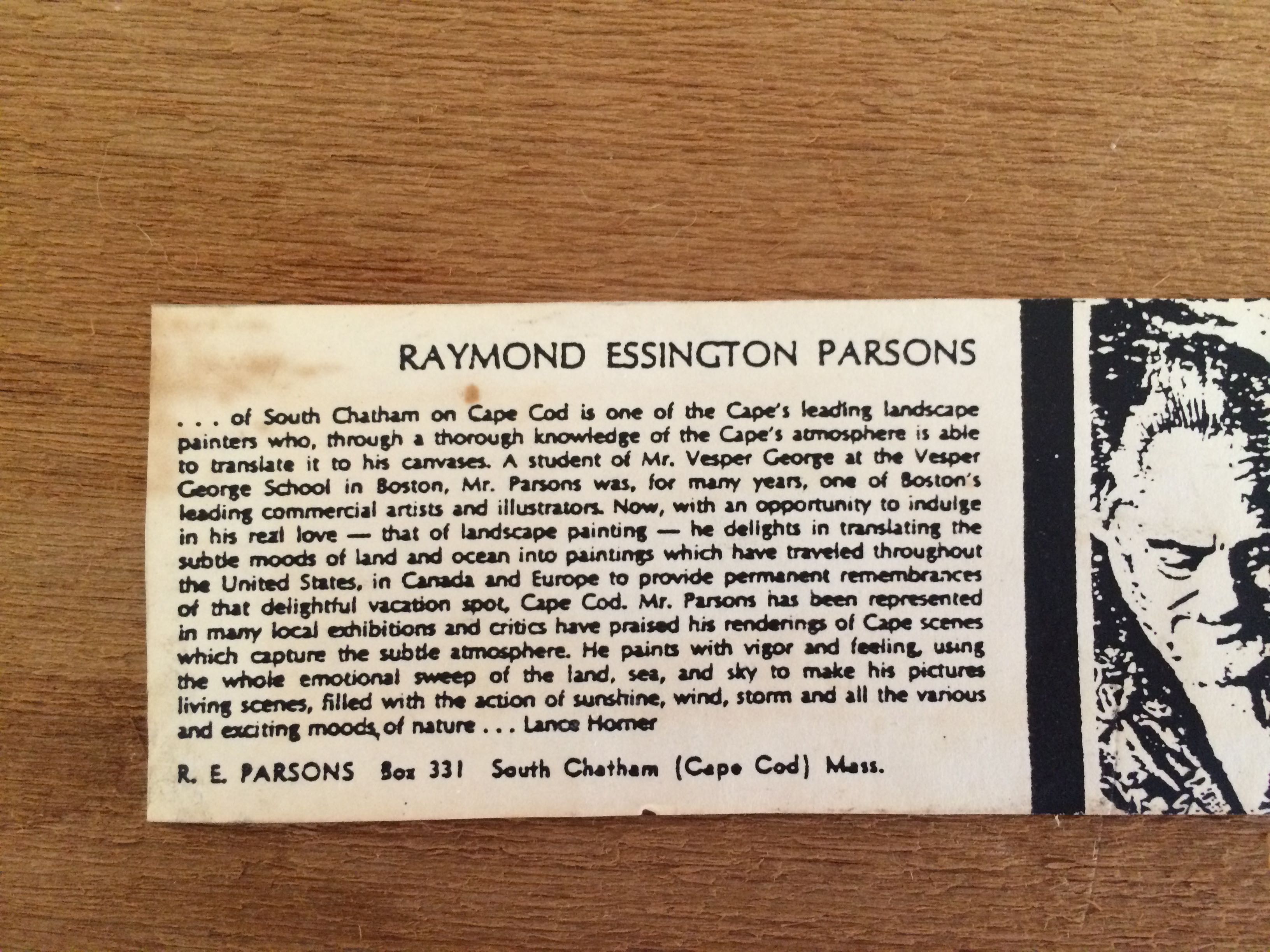 Set of Original Oil Paintings on Wood Planks by R E Parsons