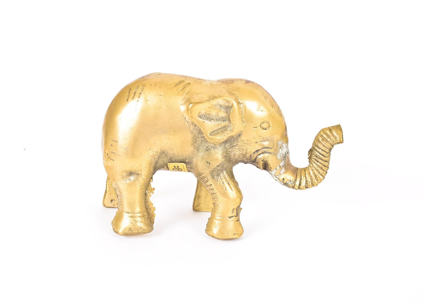 Collection of Brass Elephant Figurines and Place Card Holders