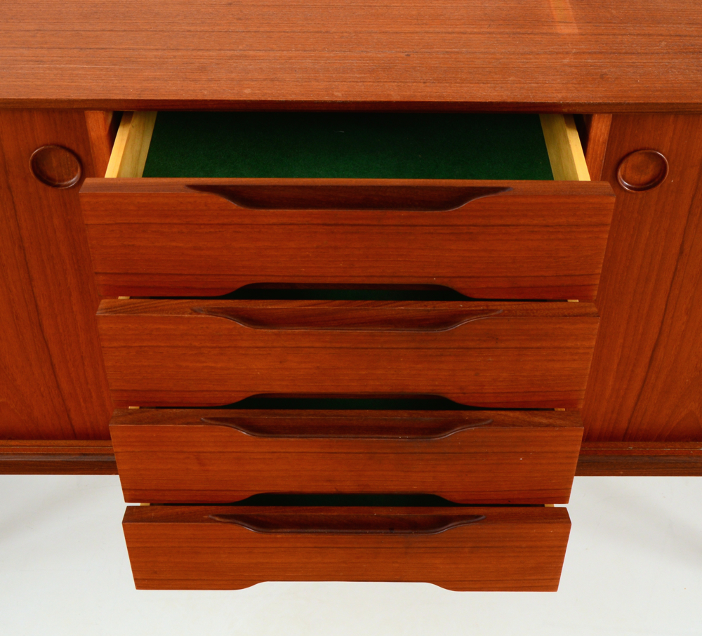 Danish Modern Credenza with Bookshelf