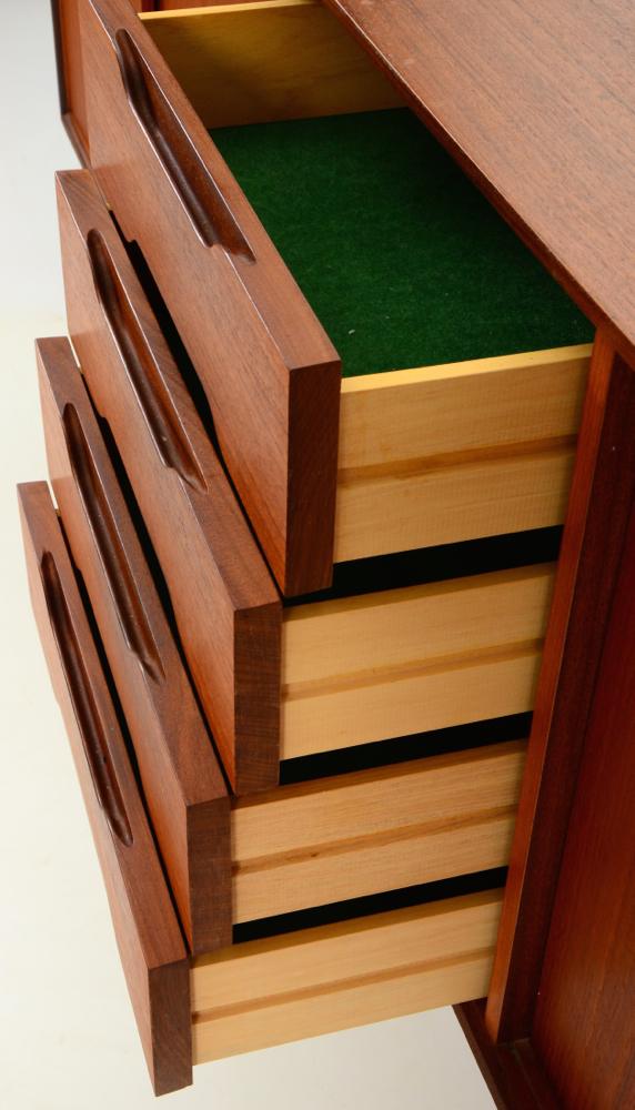 Danish Modern Credenza with Bookshelf