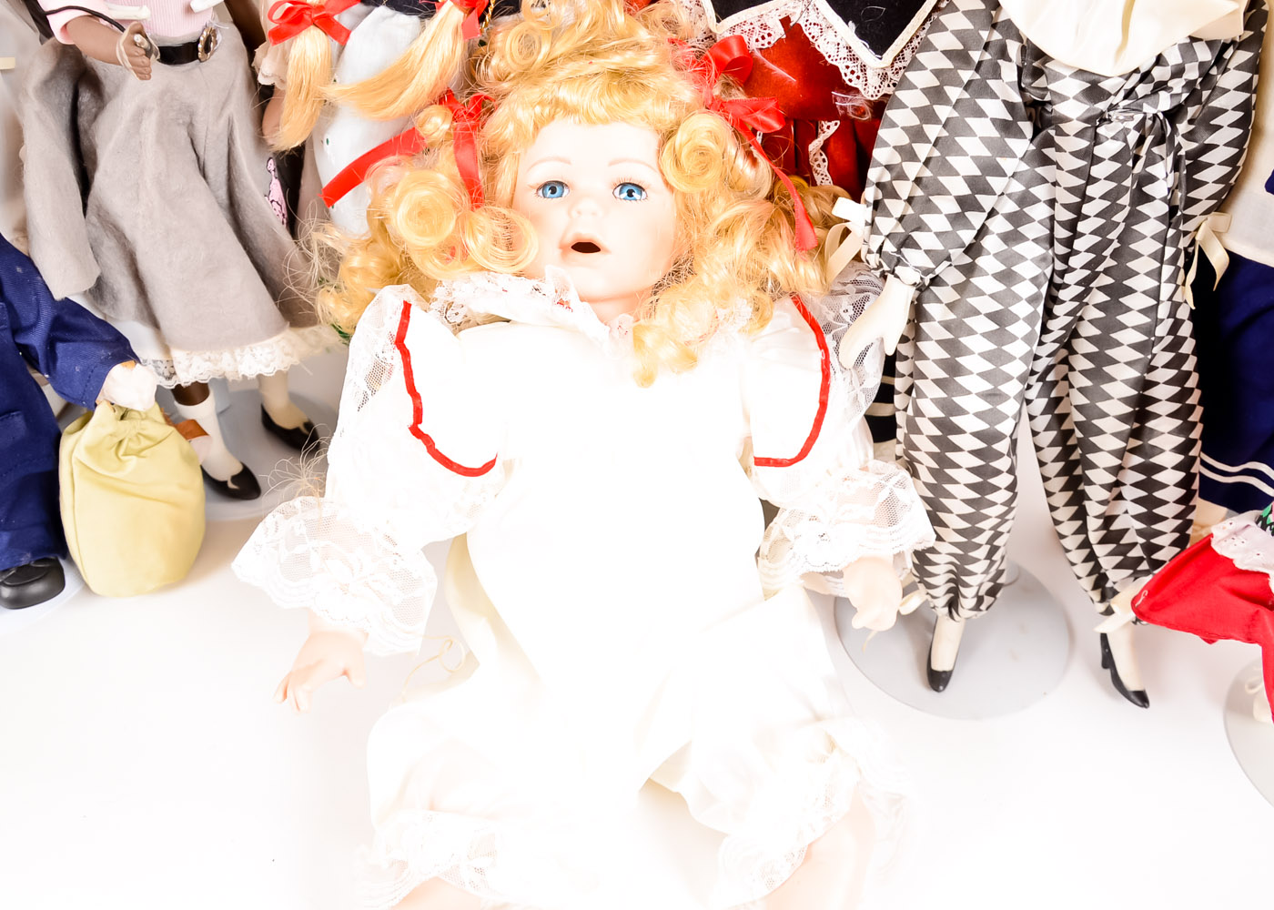 Collection of Dolls, Mostly Porcelain