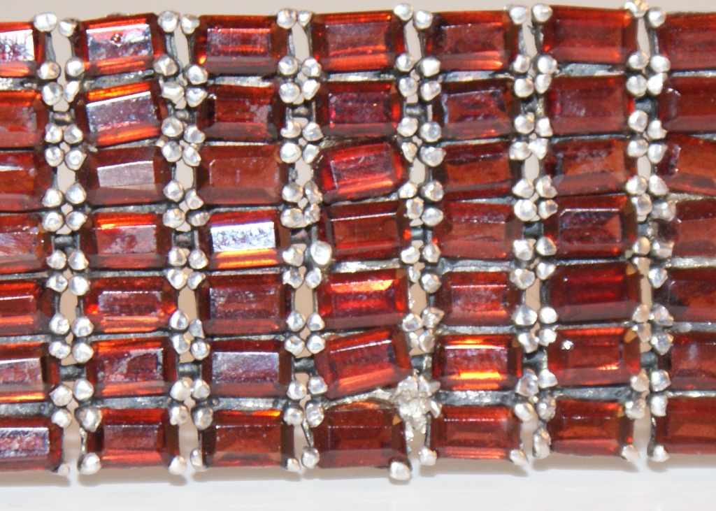Sterling Silver and Garnet Bracelet