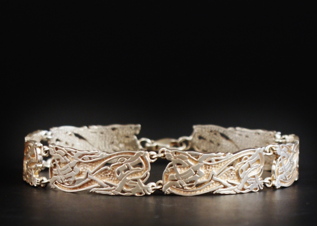 Sterling Dragon Link Bracelet
