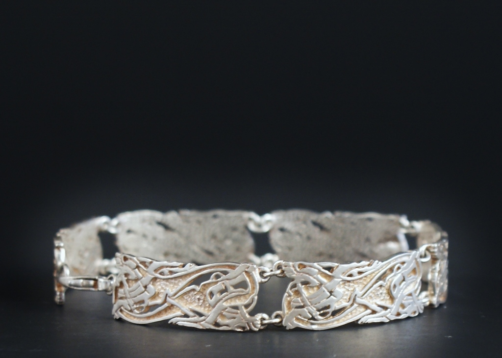 Sterling Dragon Link Bracelet