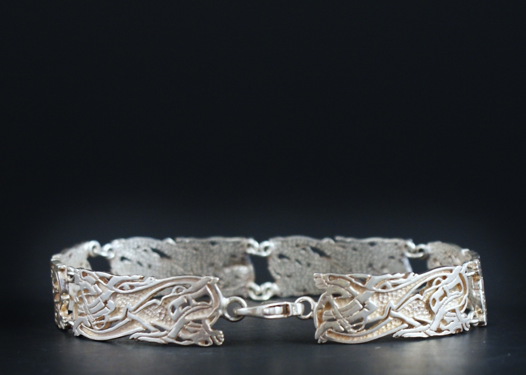 Sterling Dragon Link Bracelet