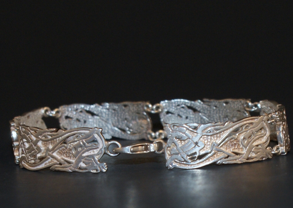 Sterling Dragon Link Bracelet