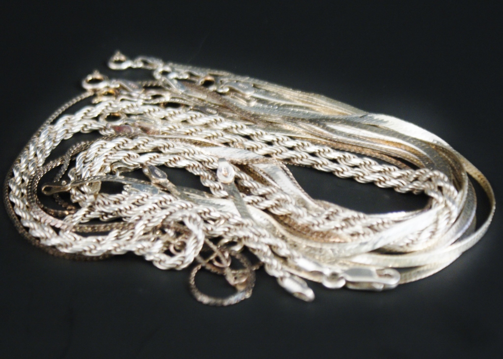 Group of Sterling Necklaces and Bracelets