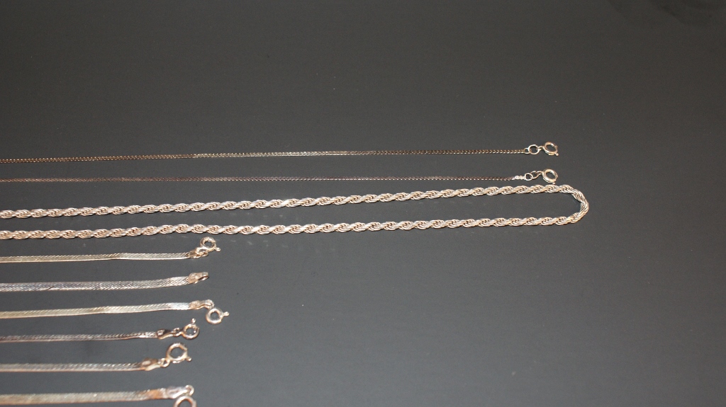 Group of Sterling Necklaces and Bracelets