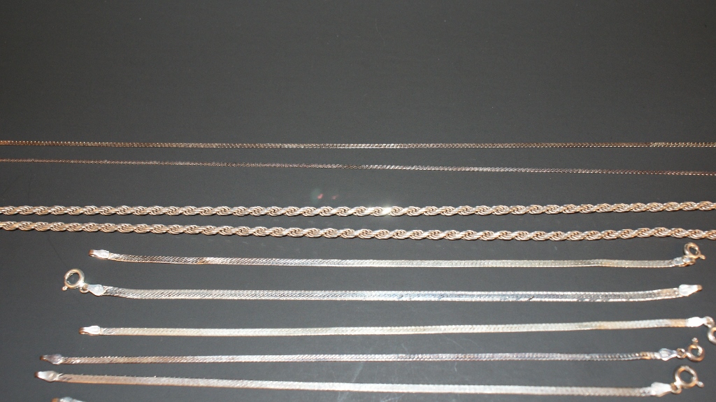 Group of Sterling Necklaces and Bracelets