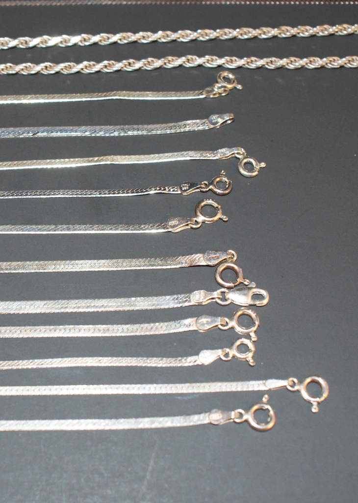 Group of Sterling Necklaces and Bracelets