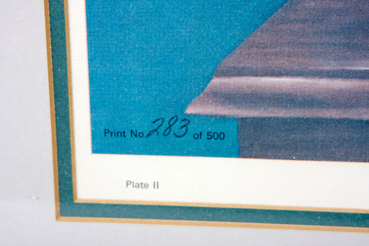 Two Framed James W. Hicks Offset Lithographs