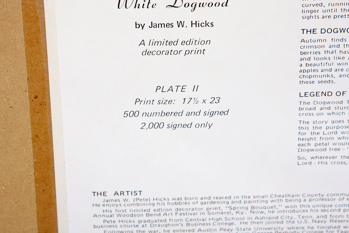 Two Framed James W. Hicks Offset Lithographs