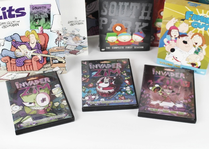 "Family Guy"," South Park", "Zits" and "Invader Zim"