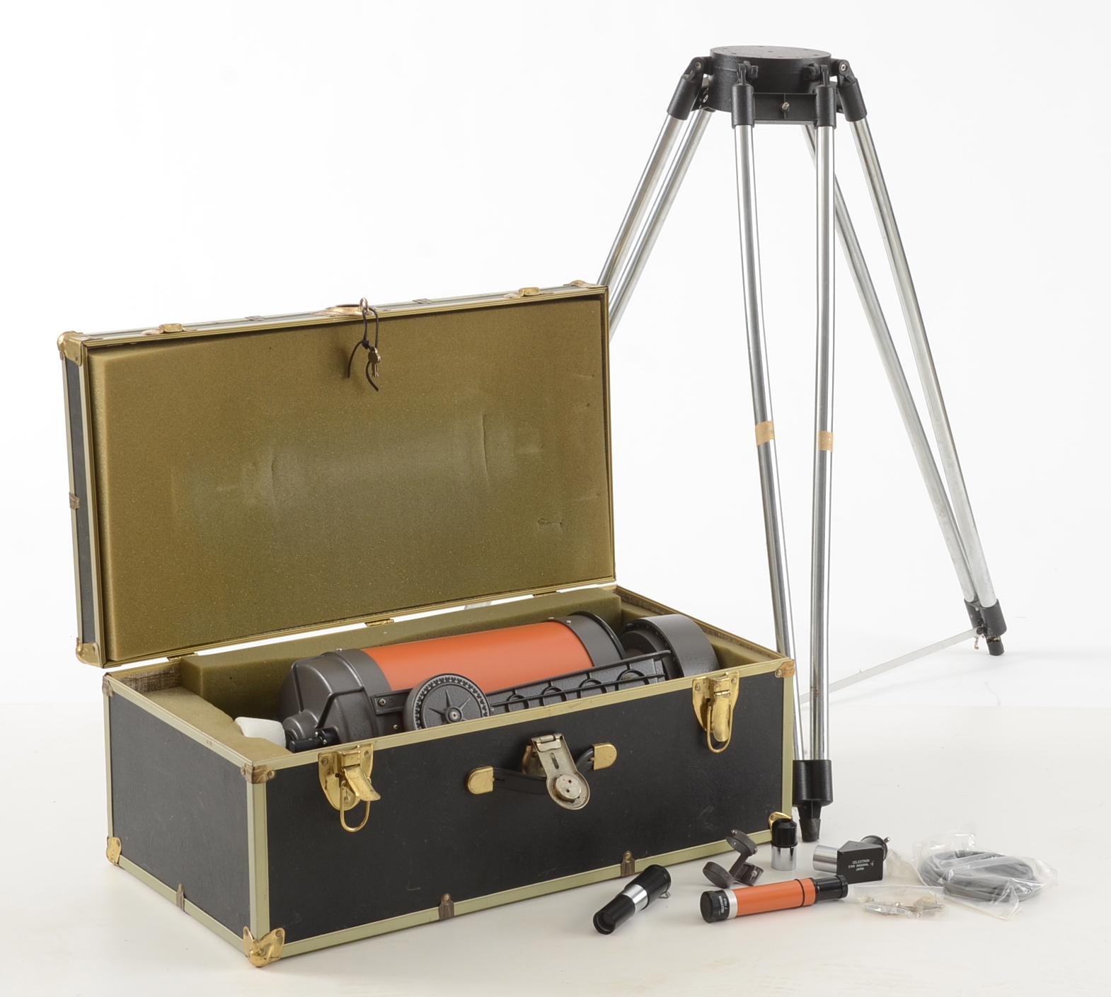 1970s Celestron-8 Orange Tube Telescope