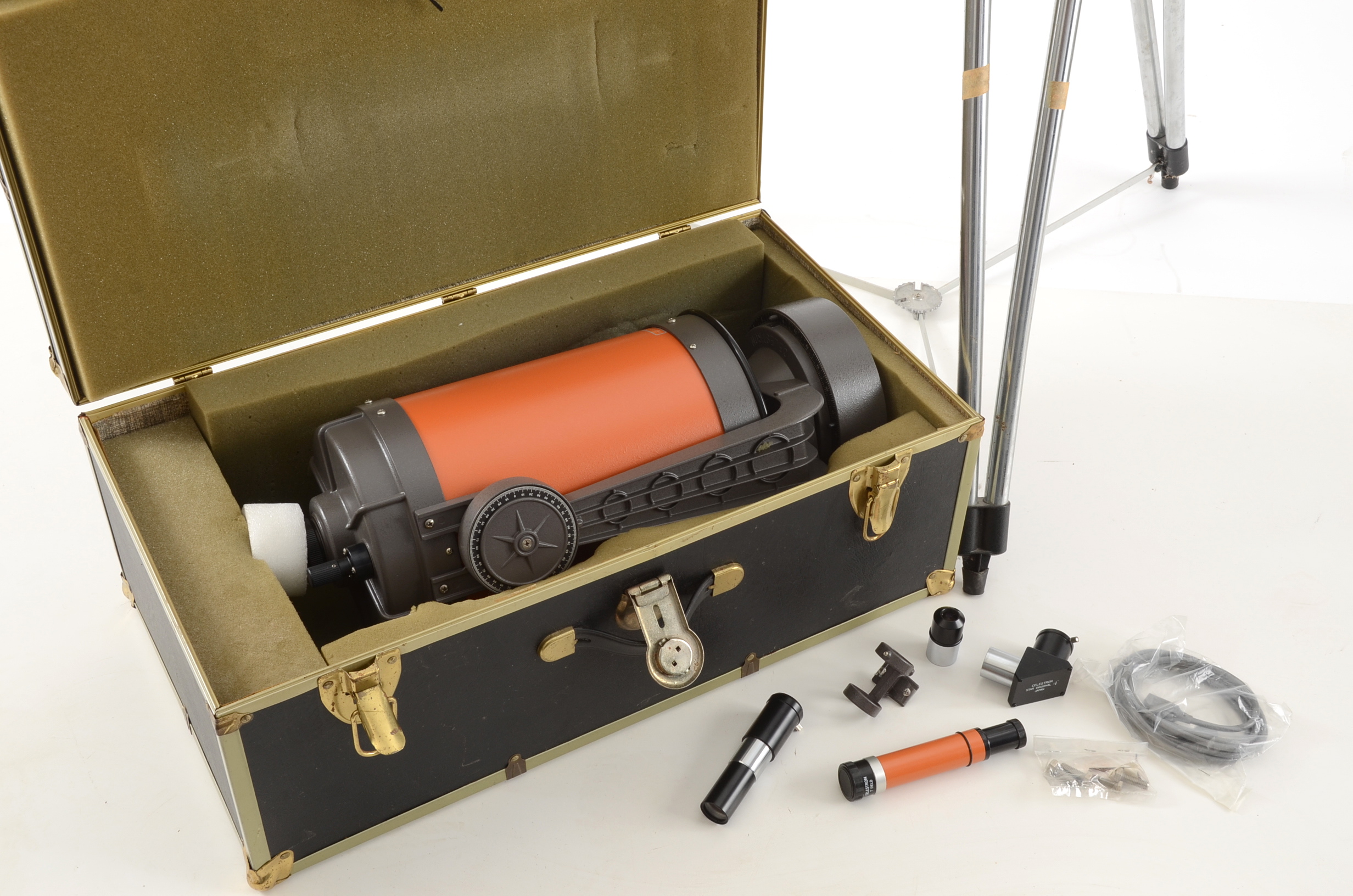1970s Celestron-8 Orange Tube Telescope