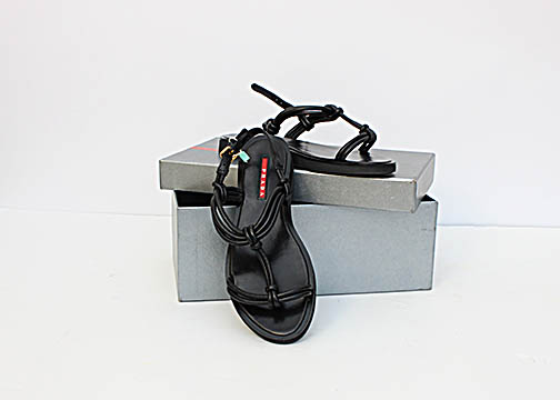 Black Prada Sandals Ladies Size 7
