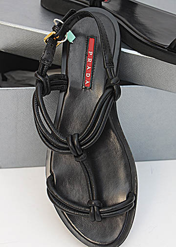 Black Prada Sandals Ladies Size 7