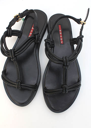 Black Prada Sandals Ladies Size 7