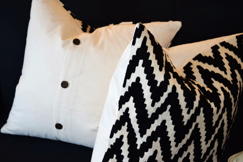 Rowe Furniture Navy Blue Sectional Sofa with Chaise