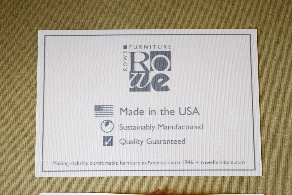 Rowe Furniture Navy Blue Sectional Sofa with Chaise