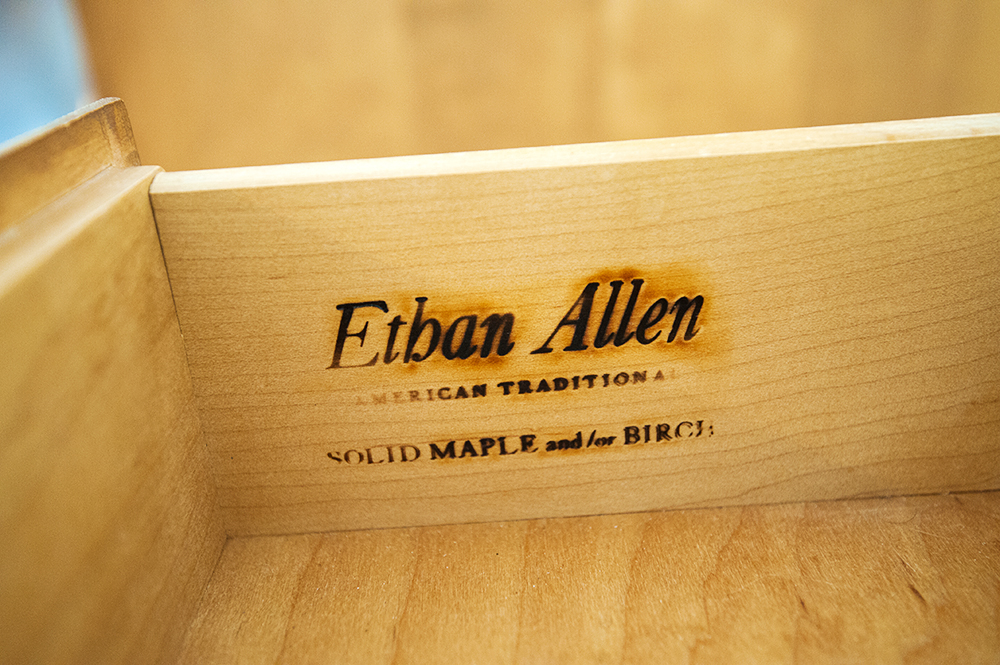 Vintage Ethan Allen Dresser and Wall Mirror