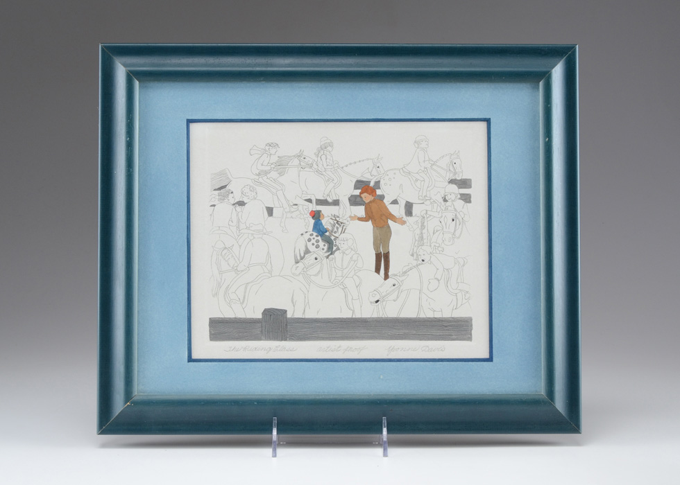 Yvonne Davis Hand Colored Artist's Proof Etching