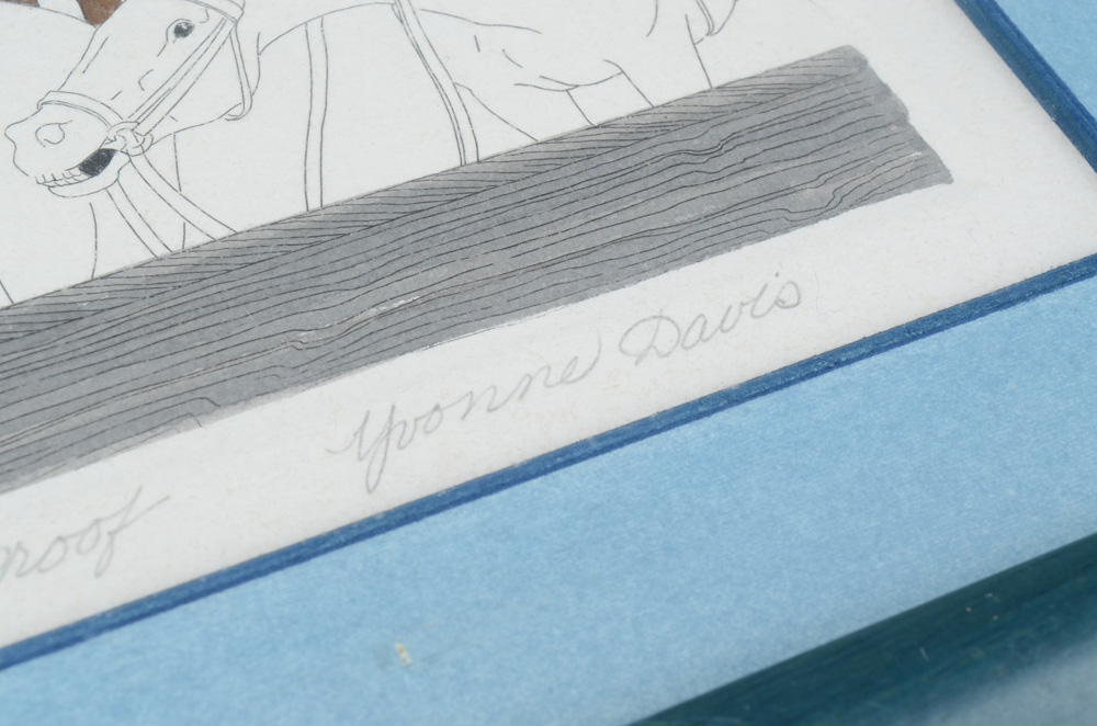 Yvonne Davis Hand Colored Artist's Proof Etching