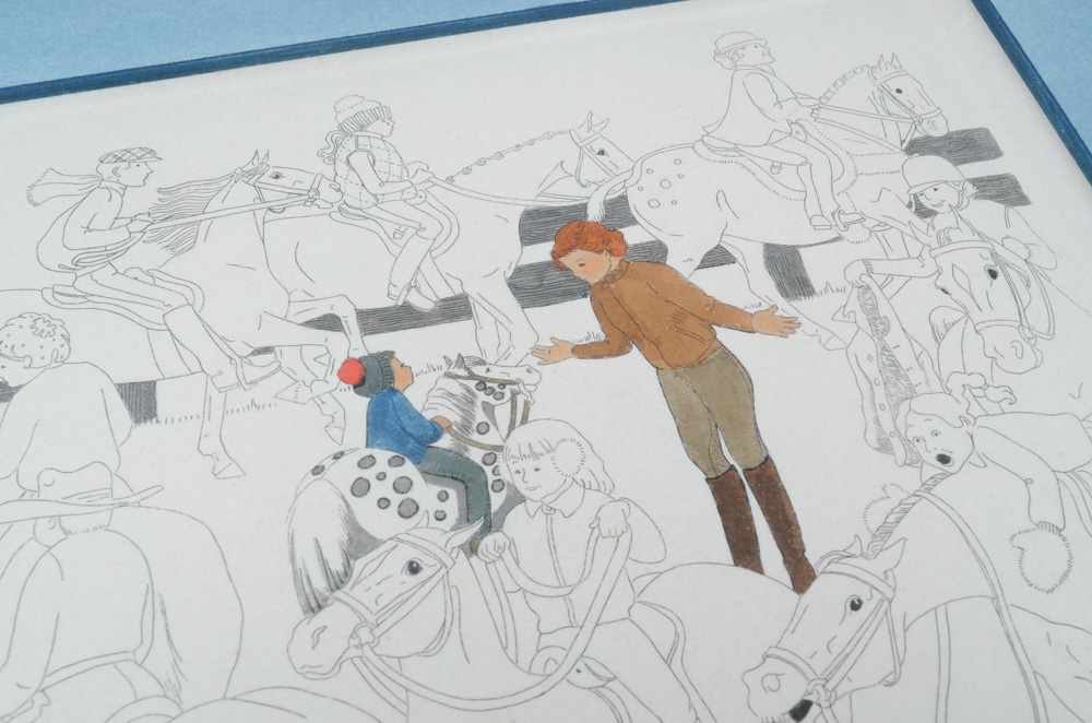 Yvonne Davis Hand Colored Artist's Proof Etching