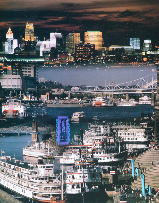 Signed Limited Edition M. Miles Wolf Tall Stacks Photomontage