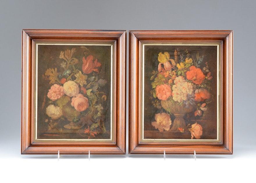 Two Giclee Prints of Floral Paintings by