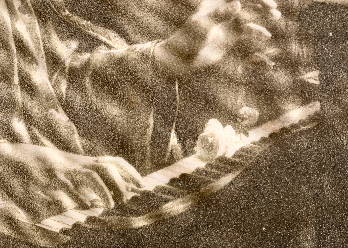 G. Naujok Offset Lithograph of "St. Cecilia" and Print of a Girl