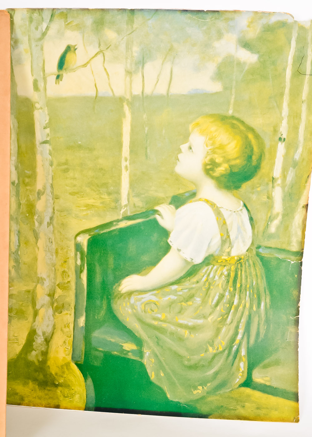 G. Naujok Offset Lithograph of "St. Cecilia" and Print of a Girl