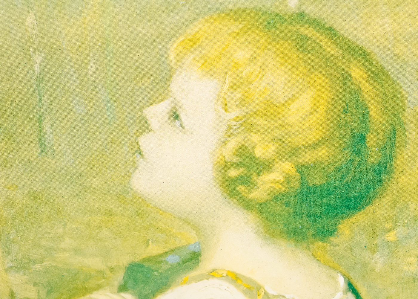 G. Naujok Offset Lithograph of "St. Cecilia" and Print of a Girl