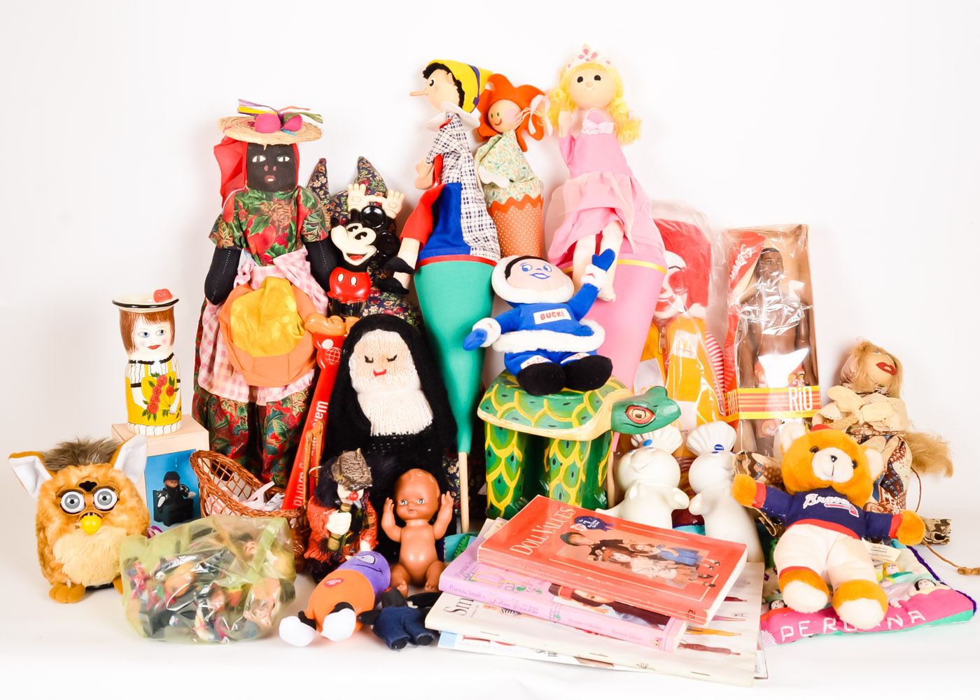 Lot of Dolls and Doll Accessories