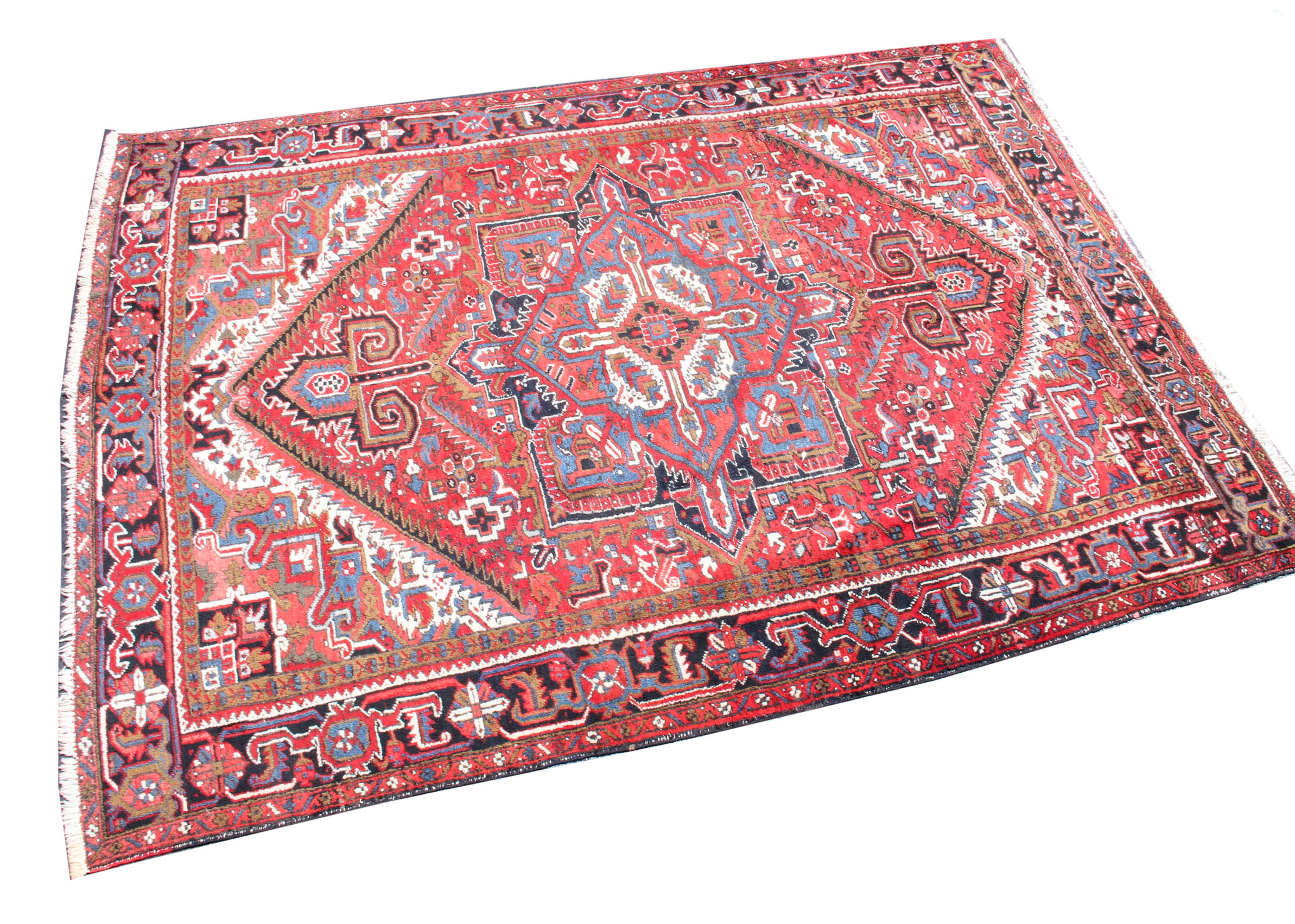 Hand-Knotted Heriz Style Rug