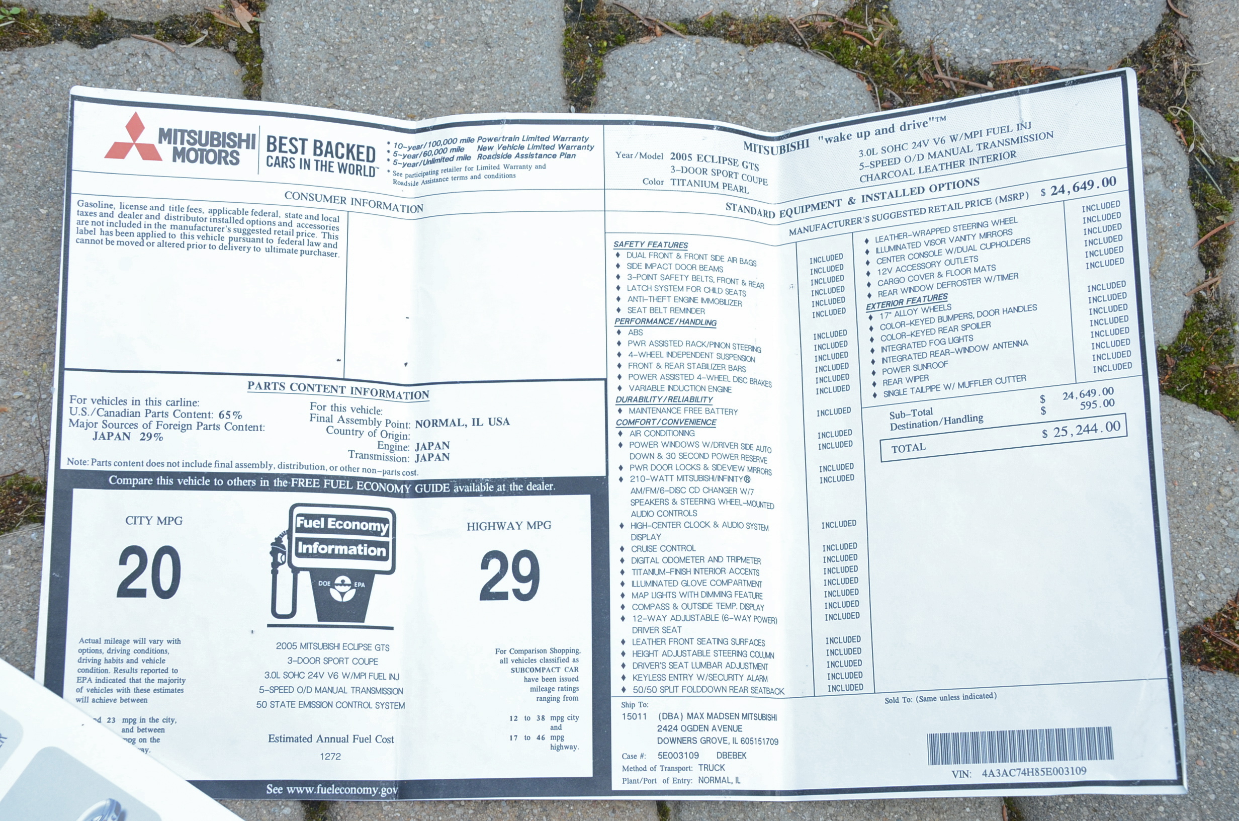 2005 Mitsubishi Eclipse GTS