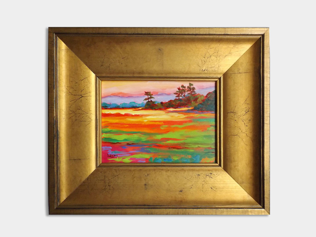 Original Signed Dodie Loewe Oil Landscape on Canvas