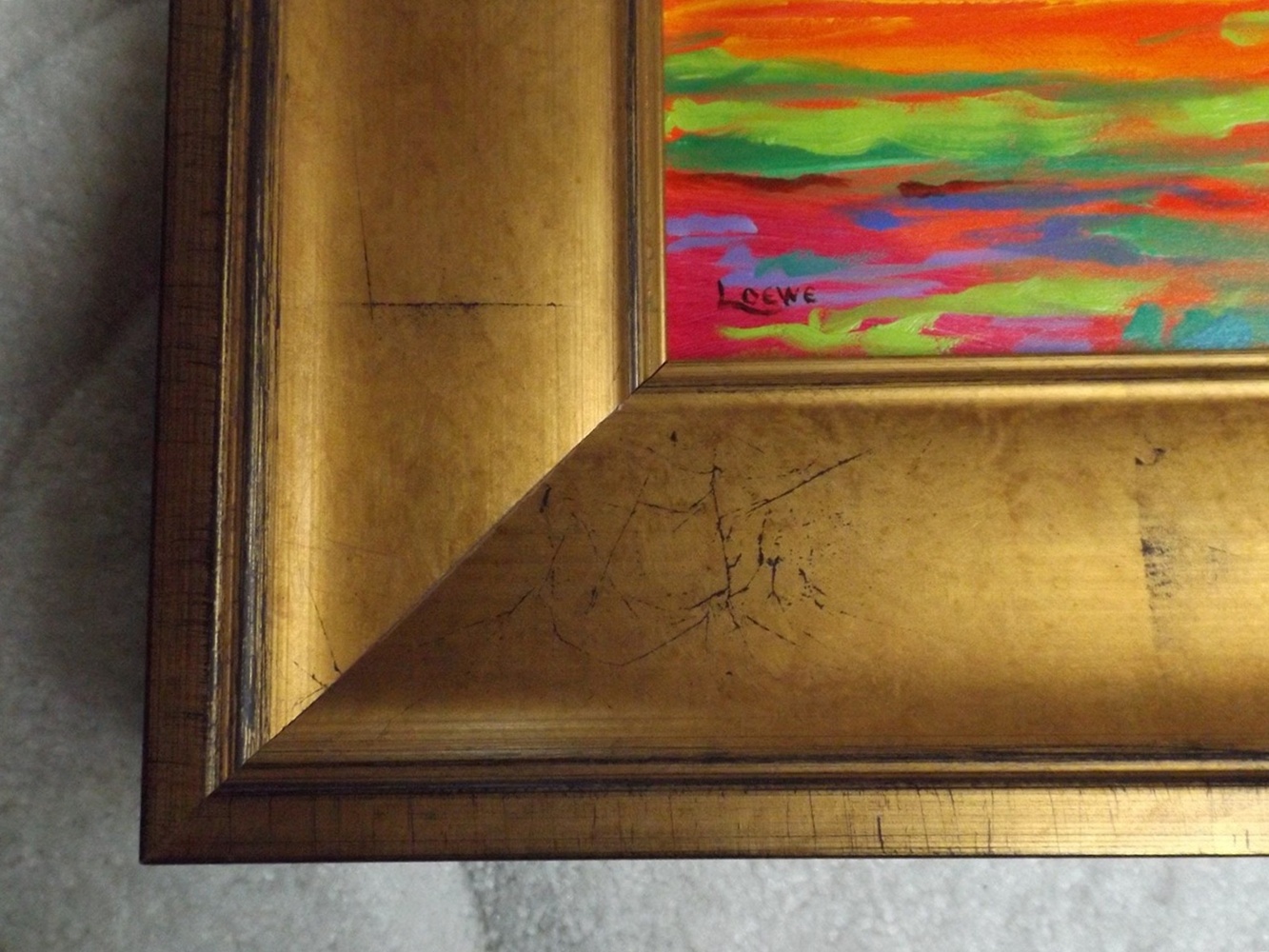 Original Signed Dodie Loewe Oil Landscape on Canvas