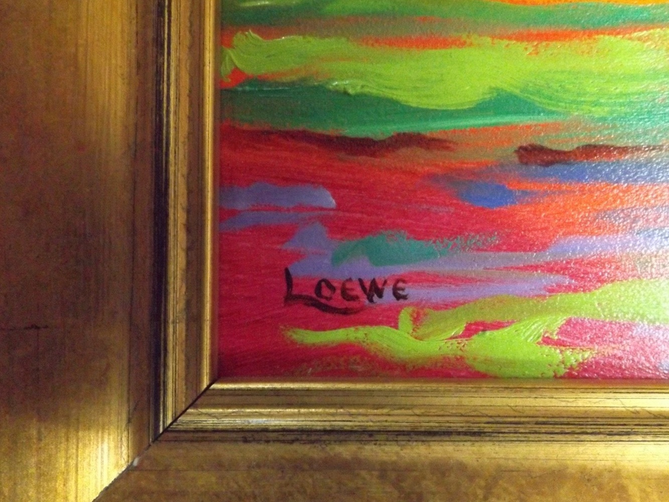 Original Signed Dodie Loewe Oil Landscape on Canvas