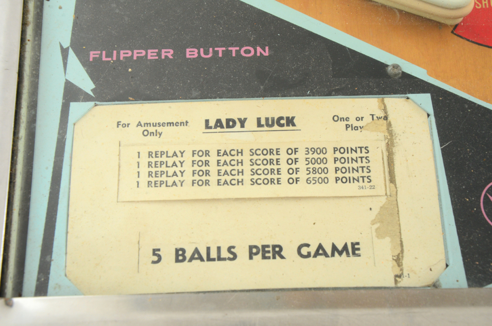"Lady Luck" Arcade Pinball Machine