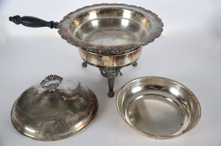 Two Silver Plate Chafing Dishes
