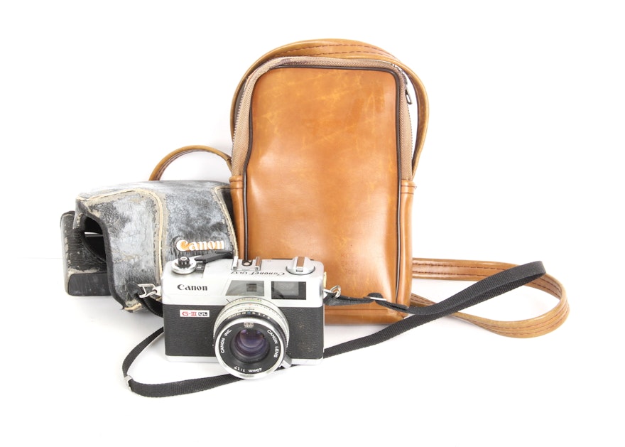 Vintage Canon Camera and Cases
