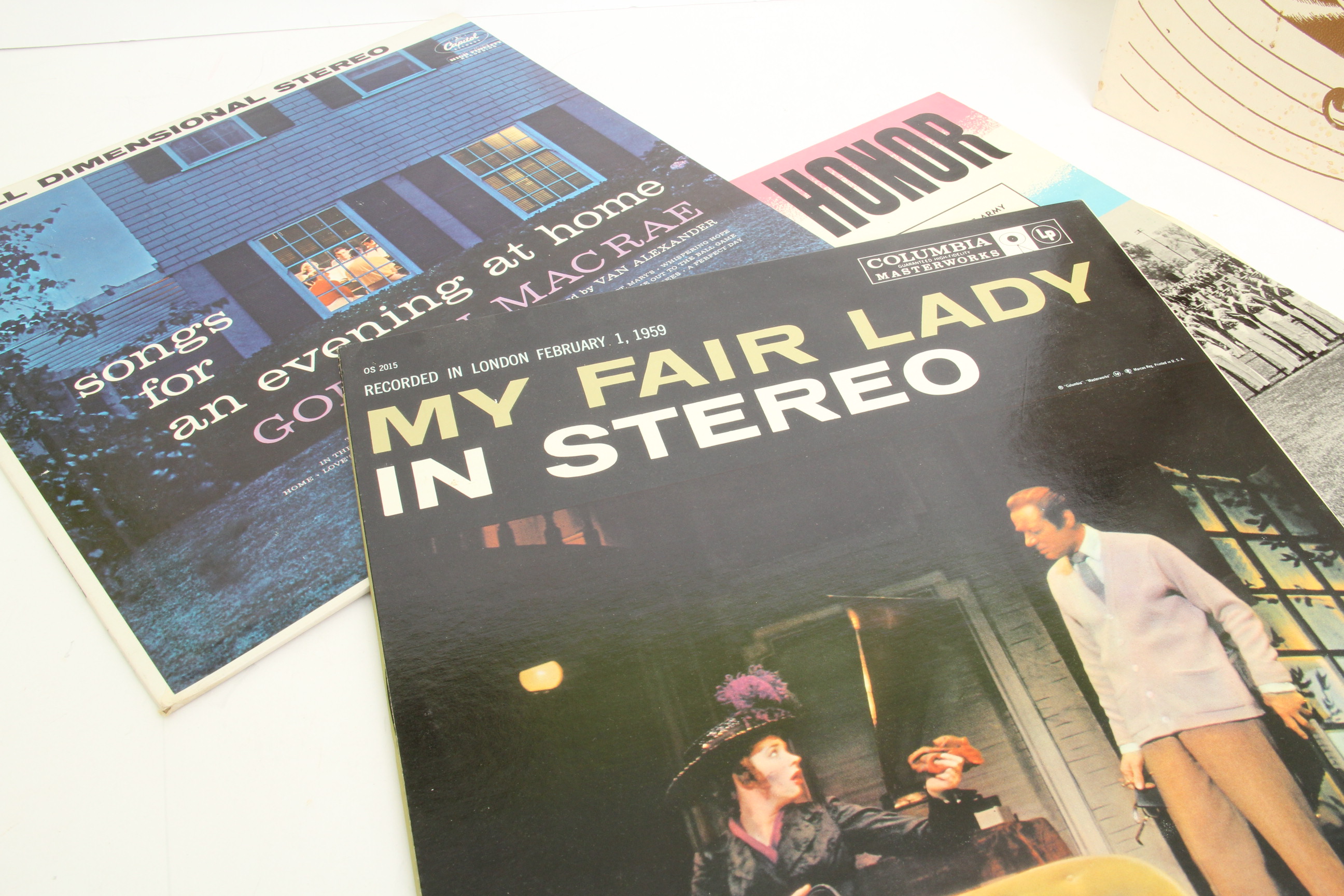 Vintage Mid-Century LP Carrying Case with Children's Records