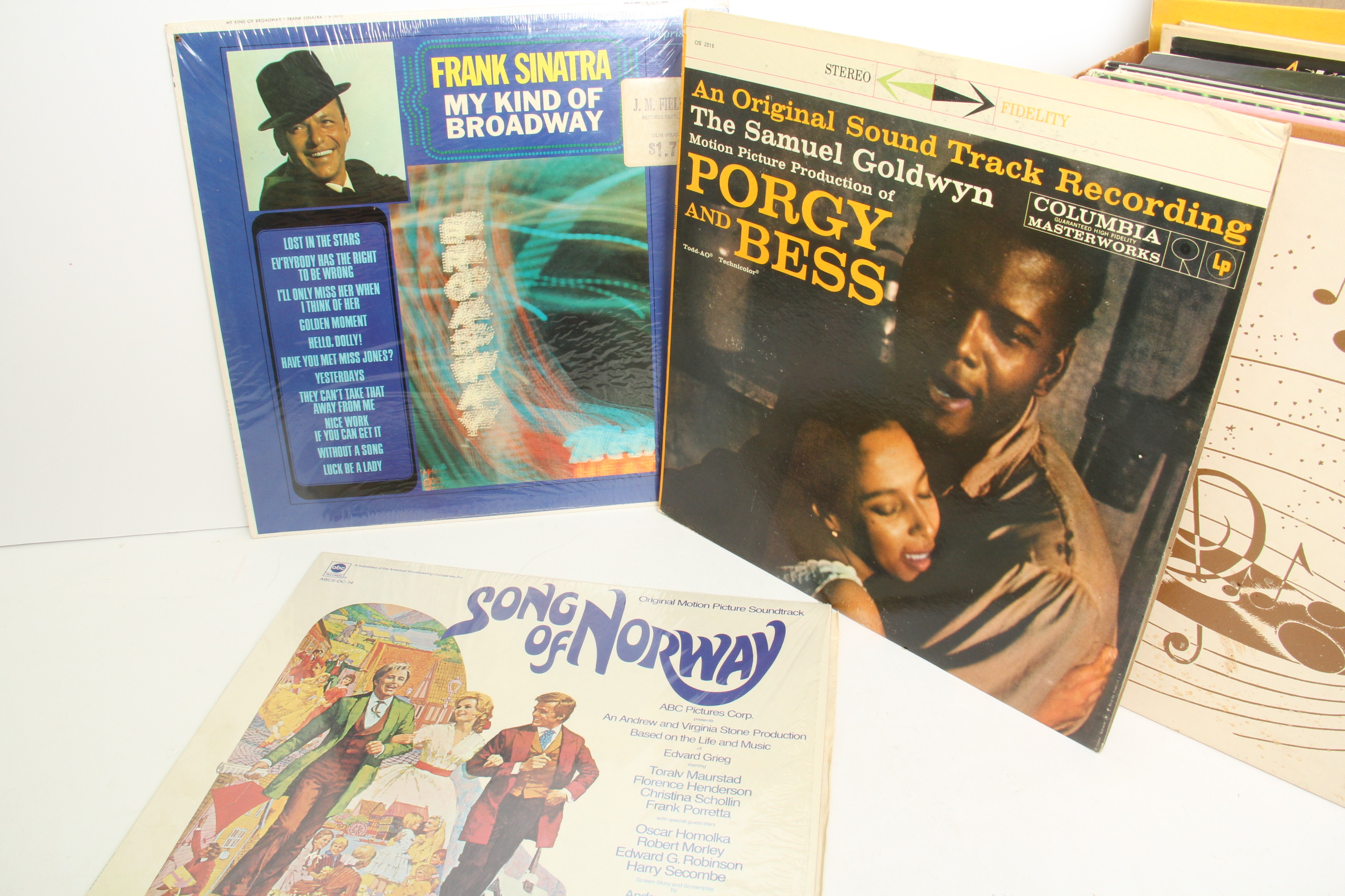 Vintage Mid-Century LP Carrying Case with Children's Records