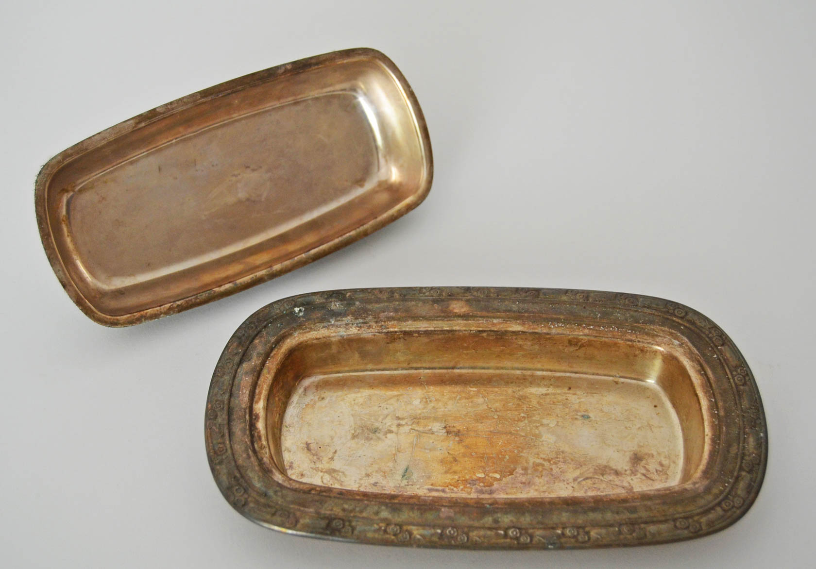 Silver Plate Oneida Butter Dish