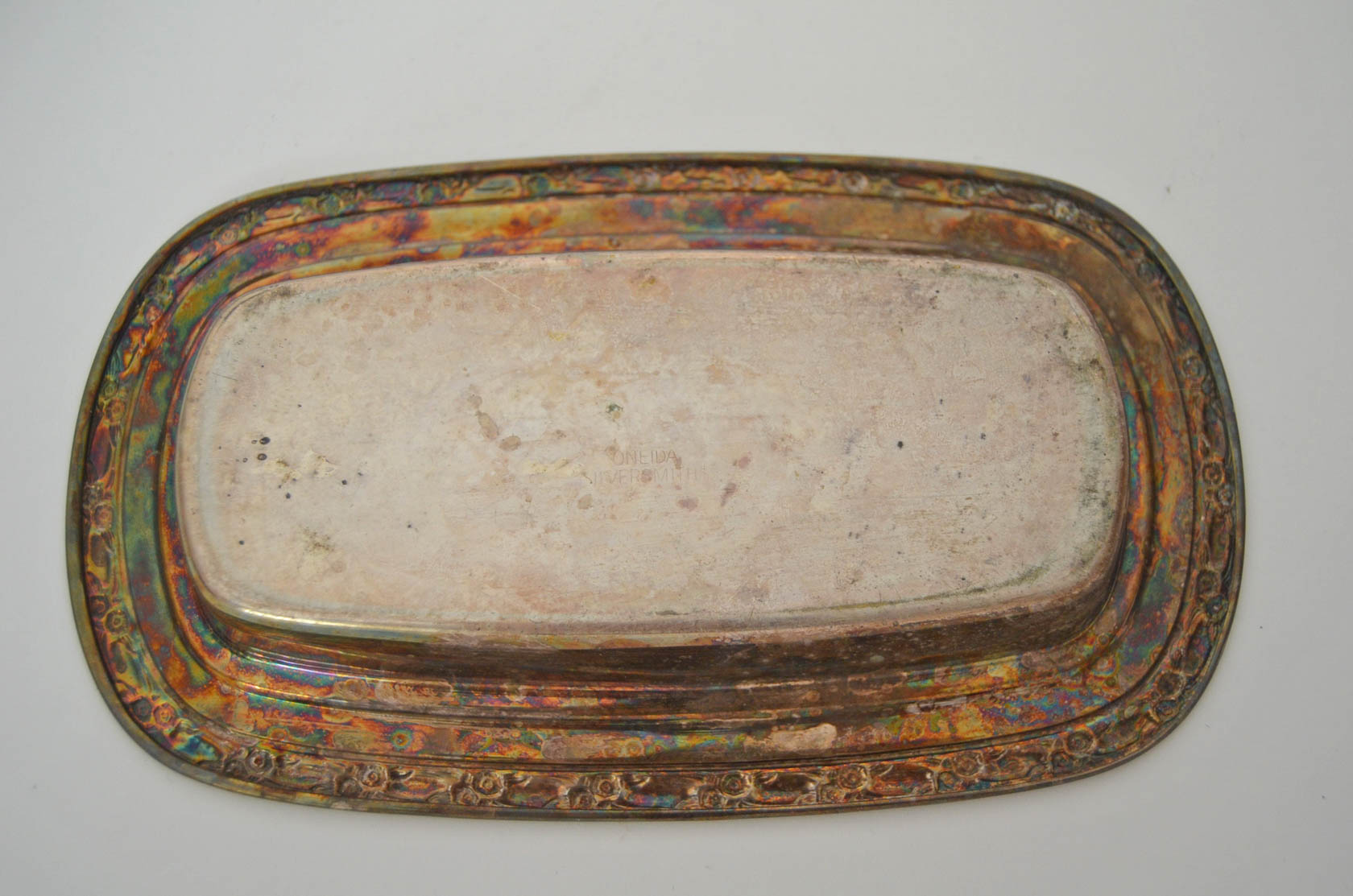 Silver Plate Oneida Butter Dish