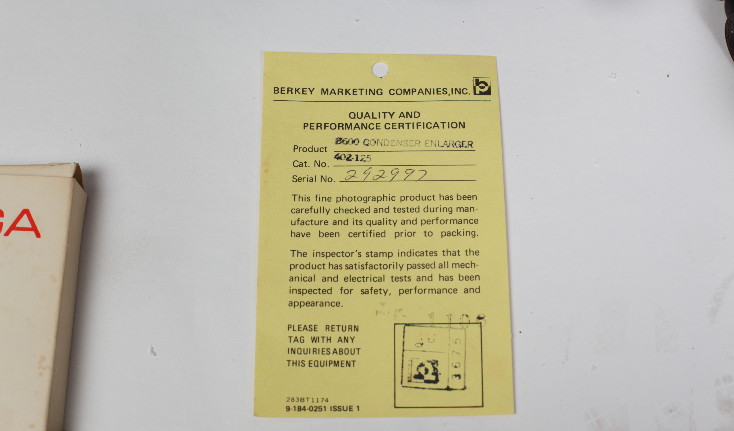 Omega 600 Condenser Enlarger