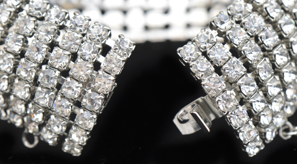 Vintage Weiss Designer Crystal Rhinestone Bracelet